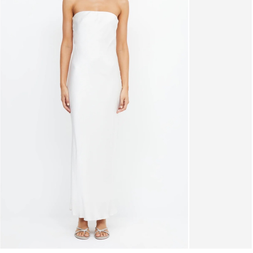 Bec & Bridge White Strapless Dress